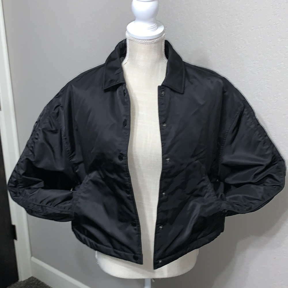Hudson Black Boxy Crop Jacket S